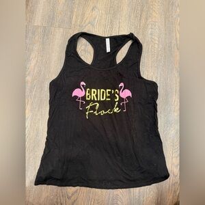 David’s Bridal Bride’s Flock Black Tank Top Size Medium